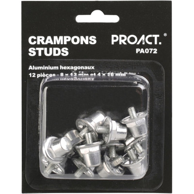 Box of 12 hexagonal aluminium studs